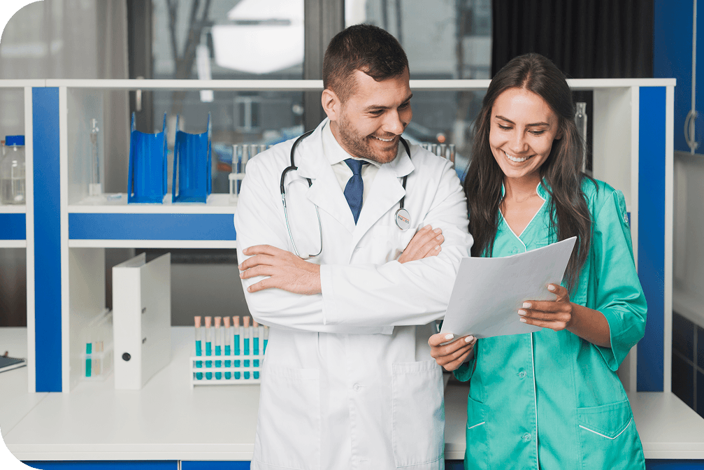 Doctors reading