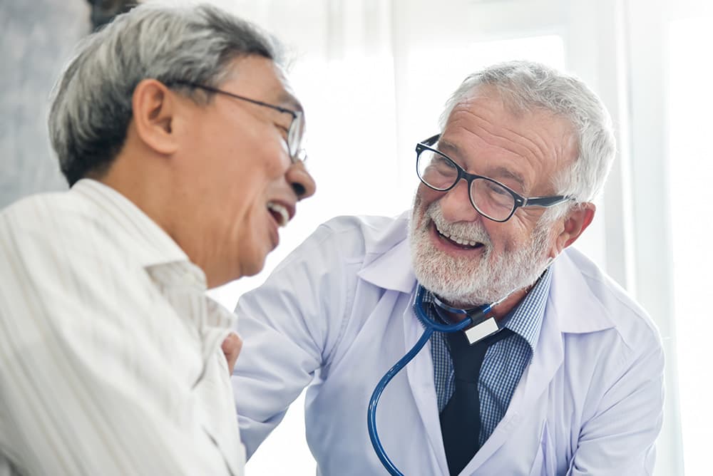 A physician with a patient